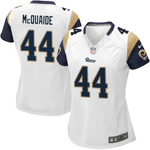 Women's Game Jacob McQuaide Nike Jersey White Road - #44 NFL Los Angeles Rams